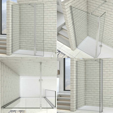 8mm doppelseitig NANO ESG Walk in mit Panel Seitenwand Duschkabine Duschwand