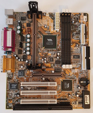 RETRO Mainboard BIOSTAR M6VBE SLOT1 3xSDRAM microATX PCI AGP ISA VIA - VT82C693A