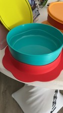 Tupperware Babyteller - rutschfest - 3-teilig Kinderteller C-Deckel ca 16,5 cm