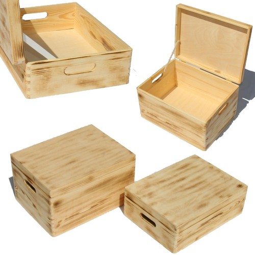 Holzkiste mit deckel - holzkiste,