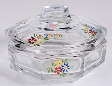 eckige Bleikristall Deckeldose