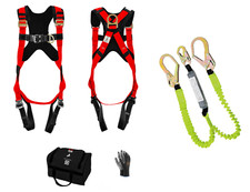 Gerüstbau SET Elastik Y- Falldämpfer EN353 + Premium Auffanggurt EN361 2 Punkt
