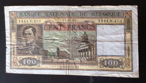 Belgien 100 francs schein - belgien,