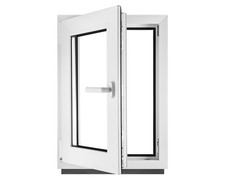 Kellerfenster Fenster nach maß PVC 2 & 3 fach Verglast Dreh-Kipp Weiß - BauPlaza