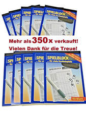 10 x Spielblock Würfelspiel