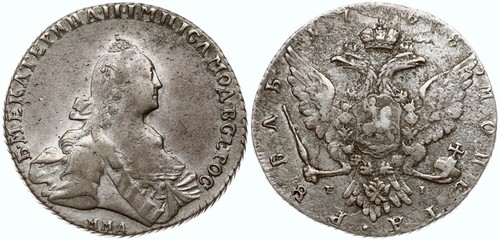Katharina rubel 1768 mmd - ii,,