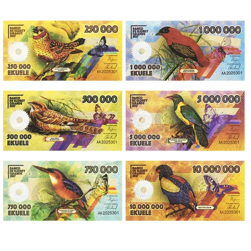 6pcs set ekuele banknotes - ekuele, –