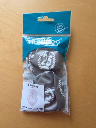 Melloc luftballons zahl 25 - melloc, luftballons,