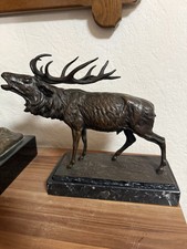 Antik Bronze Hirsch Marmorplatte 