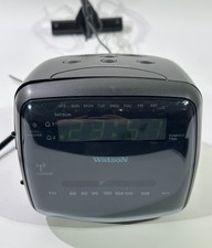 Vintage Watson UR4623 Funkwecker mit Radio Funktion & 2 Alarmen in Schwarz HL11