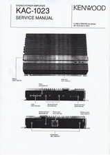 Service Manual-Anleitung für Kenwood KAC-1023 