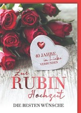 40. Hochzeitstag Rubinhochzeit