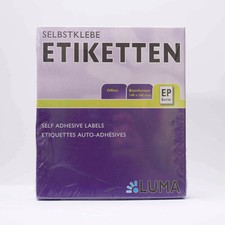 2 x  Luma Universal Selbstklebe Etiketten Gelb 34 x 65mm 120Blatt,   Neu
