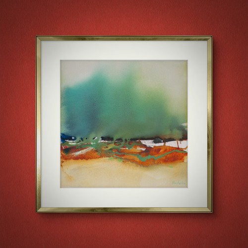 Original aquarell bild - original,