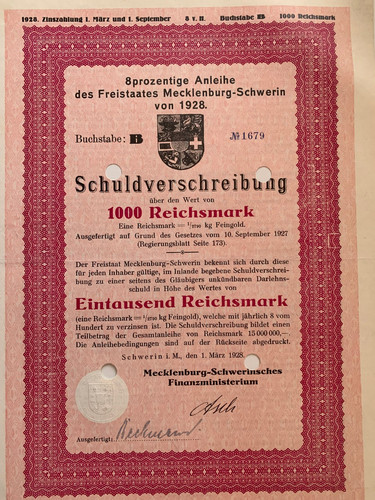 Schuldveschreibung des