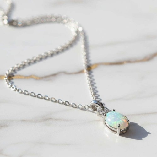 Opal halskette edelstein - opal,