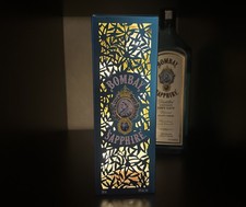 Gin Bombay Sapphire Gitterbox / Metalldose – Dekoratives Highlight LED-Beleuchtu