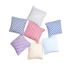 Puppenhaus Deko Kissen Sofakissen kariert Handarbeit verschiedene Farben