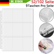 102 Seiten Sammelkarten Hüllen Folien Album Ordner Mappe Pokemon Karten 9-Pocket