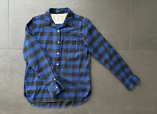 MUJI Hemd Bluse Gr.38 M blau schwarz kariert Karomuster Karo Baumwolle Top NEU!