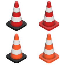 Mini Pylonen Miniatur Kegel Pylonen Leitkegel Warnkegel Pylone Hütchen (ca. 1cm)