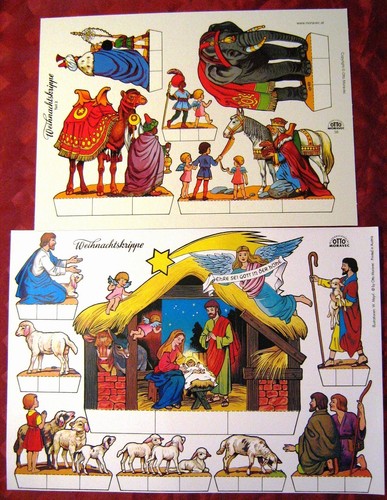 Papierkrippe weihnachtskrippe - papierkrippe,