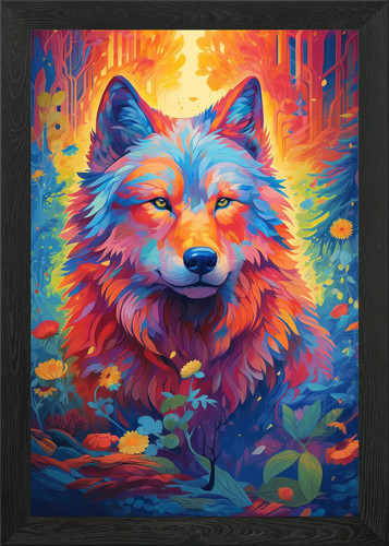 Wolf kunst serie stil - stil, 12