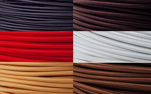 Stoffkabel kupfer textilkabel - kupfer,