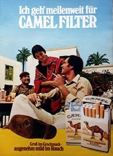 Camel  Filter Zigaretten, originale Werbung aus 1973  Ich geh´ Meilenweit für