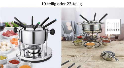 Fondue set aus edelstahl für - fondue-set,