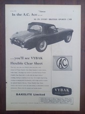 A.C., AC Ace Bristol, Vybak, Bakelite, Werbung advert pubblicità Reklame, 1956