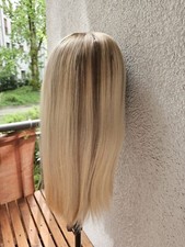 echthaarperücke blond lang 50 cm 60 cm Neu