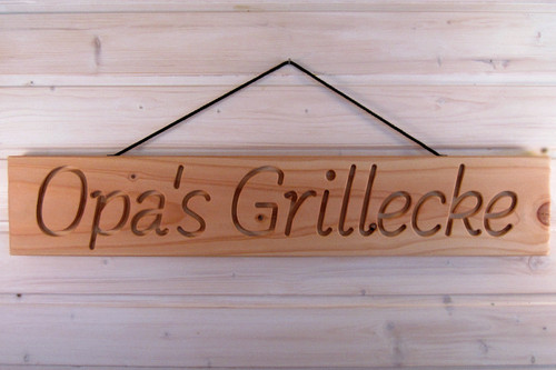 Opa grillecke schild - opa's,