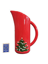 WÄCHTERSBACH Saftkrug Weinachtsbaum rot Krug Vase Keramik Vintage