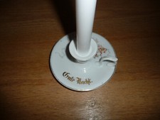 Antiker Nachtleuchter Kerzenhalter Kerzenständer Porzellan "Gute Nacht" Blumen