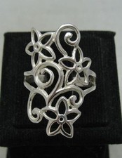 Sterling Silber Ring Blume