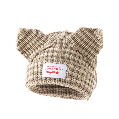 Streifige strickmütze - streifige,