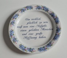 Burgwindheim TK Wandteller mit Sinnspruch Um wirklich glücklich zu sein ....