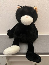 NICI XL SCHWARZE KATZE WEIßE PFOTE STOFFTIER KUSCHELTIER ca. 70 CM