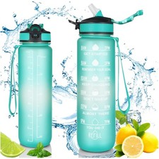 Sport Trinkflasche 1L BPA Frei SoftTouch Auslaufsicher Flip Top Filter