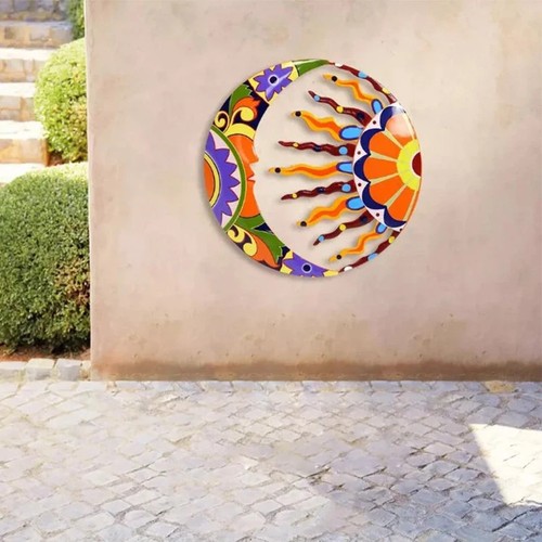 Sonne mond metall - sonne, wanddeko