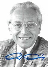 Ernst Elitz Autogrammkarte DeutschlandRadio Rundfunk Stuttgart