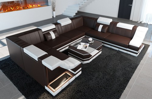 Couch wohnlandschaft leder - wohnlandschaft,