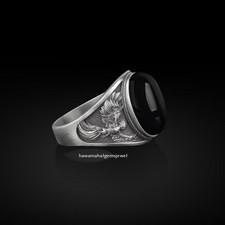 Schwarz Onyx Edelstein Massiv