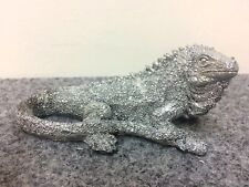 Leguan Echse silber 12 cm