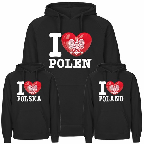Hoodie love polen godlo - polen, herren