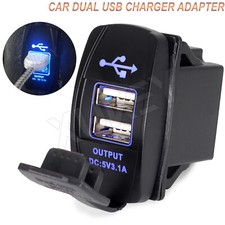 12V Auto Zigarettenanzünder Steckdose 2 USB Ladegerät Adapter KFZ Einbau Buchse