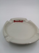 Hutschenreuther Arzberg Werbe‑Aschenbecher „Boonekamp“ Porzellan, creme mit rote