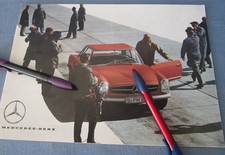 MERCEDES-BENZ PROSPEKT PAGODE 230SL von 1963 UNIMOG 600er PULLMAN LKW MOTOREN