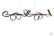 JUST LIGHT. LED-Pendelleuchte Curls Hängelampe Deckenlampe LED messing matt